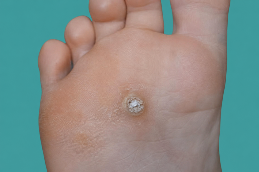 podiatrist treating verruca SE12
